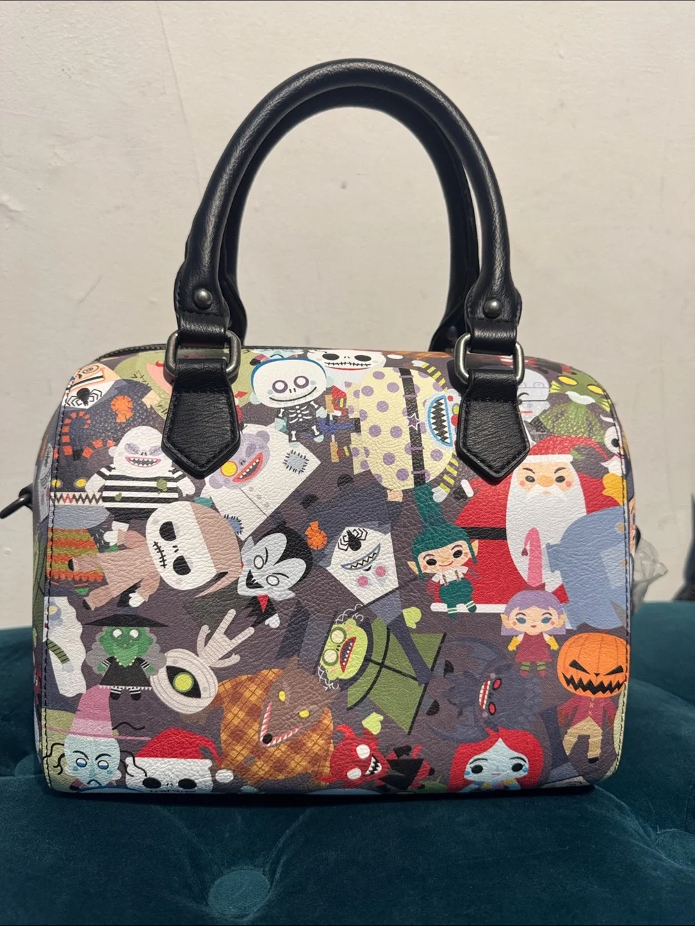 Disney The Nightmare Before Christmas Chibi character print duffle purse